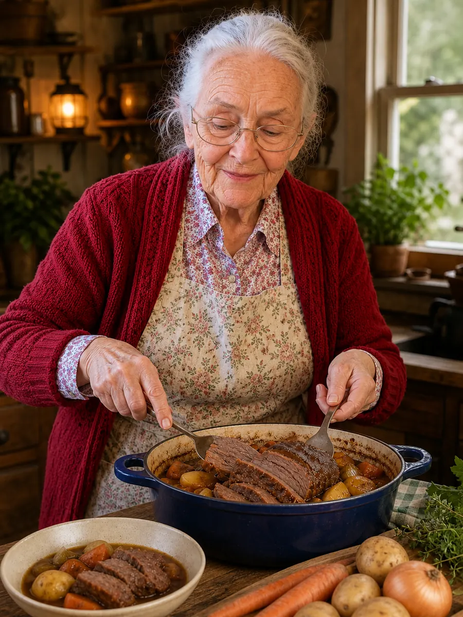 Frannie in her kitchen